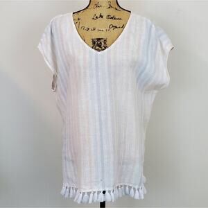 St. Tropez Linen blend coverup sz M